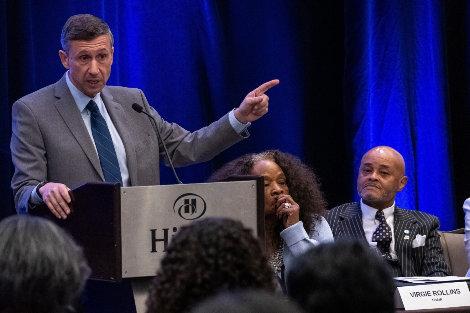 Democratic National Committee Chair Ken Martin speaks during the Black Caucus meeting as part of th...