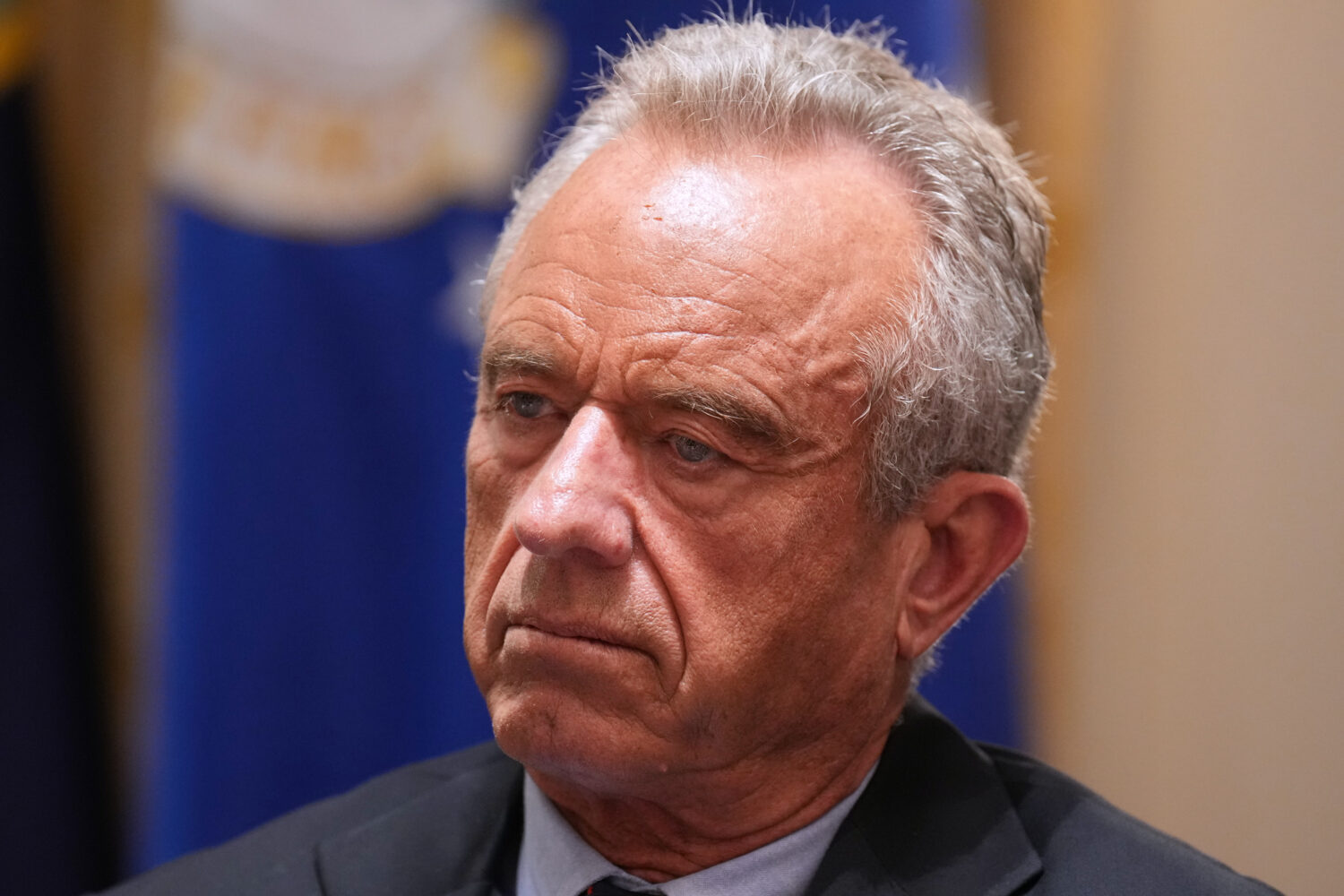 FILE - Secretary of Health and Human Services Robert F. Kennedy Jr., listens during a Cabinet meeti...