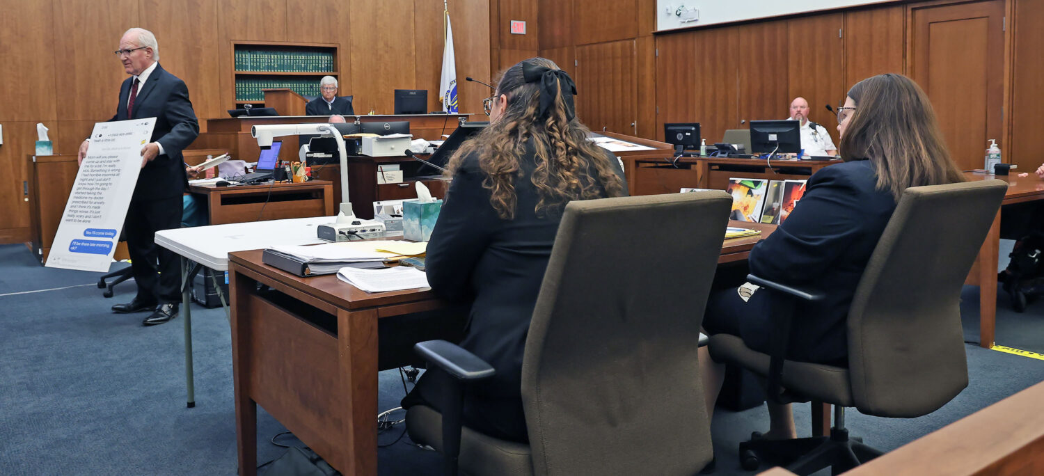 Defense attorney Kevin Reddington makes his closing arguments to the jury in the Lindsay Clancy mur...