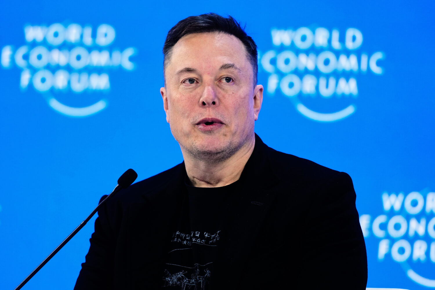 FILE - Elon Musk attends the annual meeting of the World Economic Forum in Davos, Switzerland, Jan....