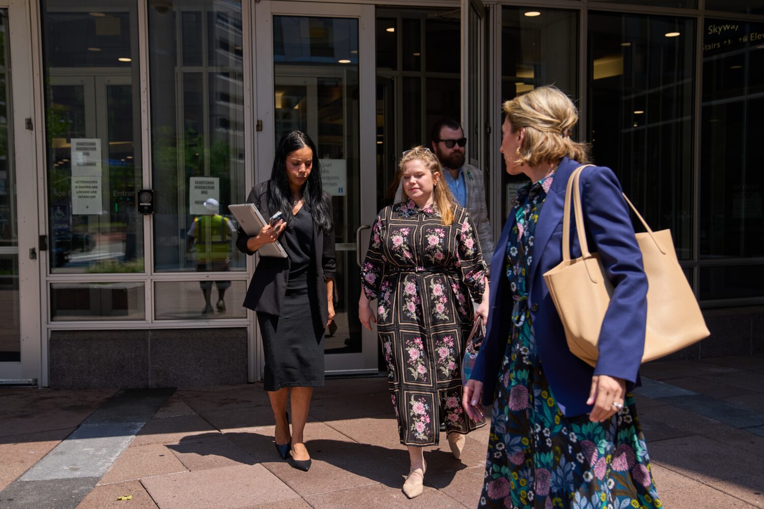 Colin Hortman, behind, son of Melissa and Mark Hortman, and his wife Alina Bachman Hortman, second ...
