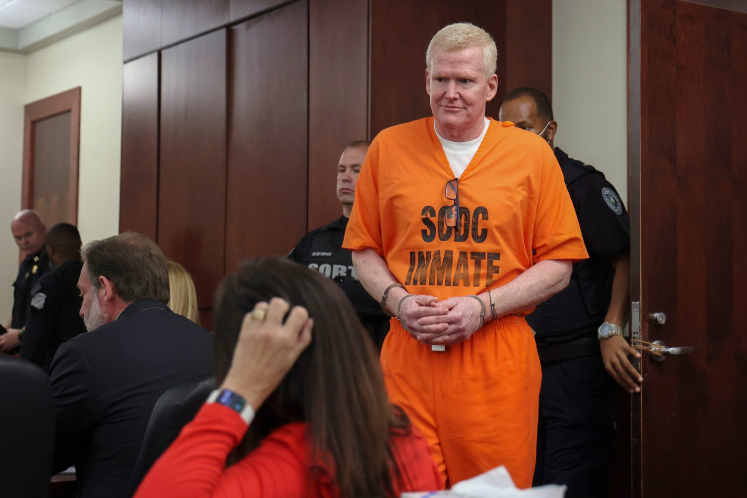 FILE - Alex Murdaugh arrives for a judicial hearing, June 29, 2026, at the Marc H. Westbrook Judici...