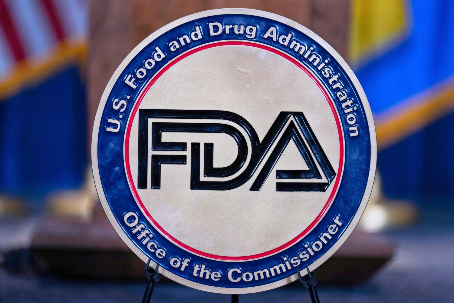 FILE - The Food and Drug Administration seal is seen at the Hubert Humphrey Building Auditorium in ...