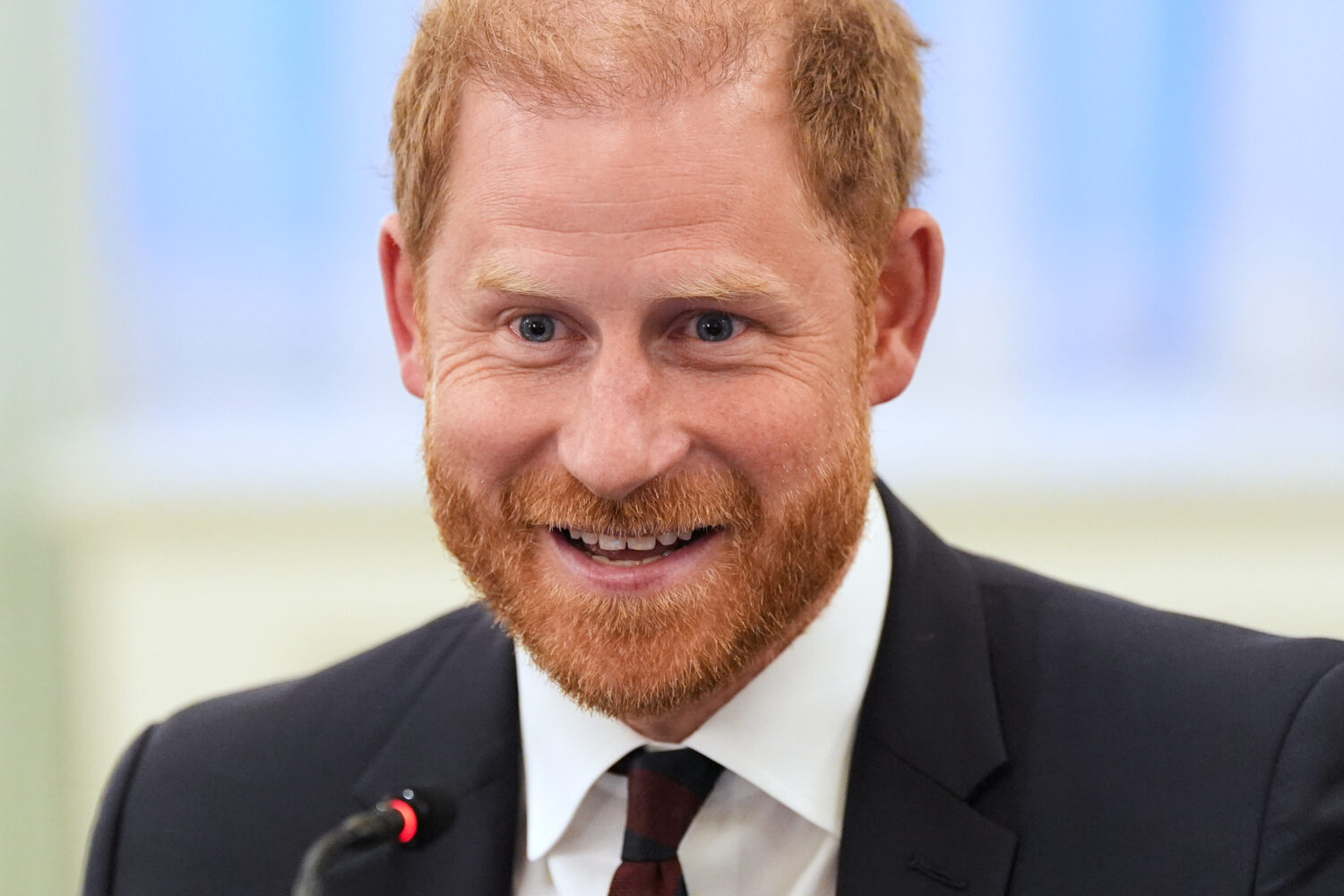 Britain's Prince Harry, the Duke of Sussex, speaks at a roundtable about support for veterans, Wedn...
