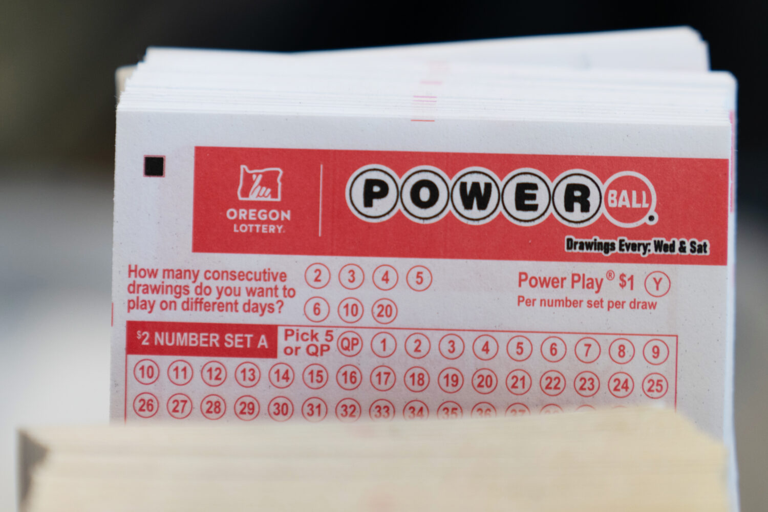 FILE - Powerball lottery tickets are sold at a convenience store, Dec. 22, 2025, in Portland, Ore. ...