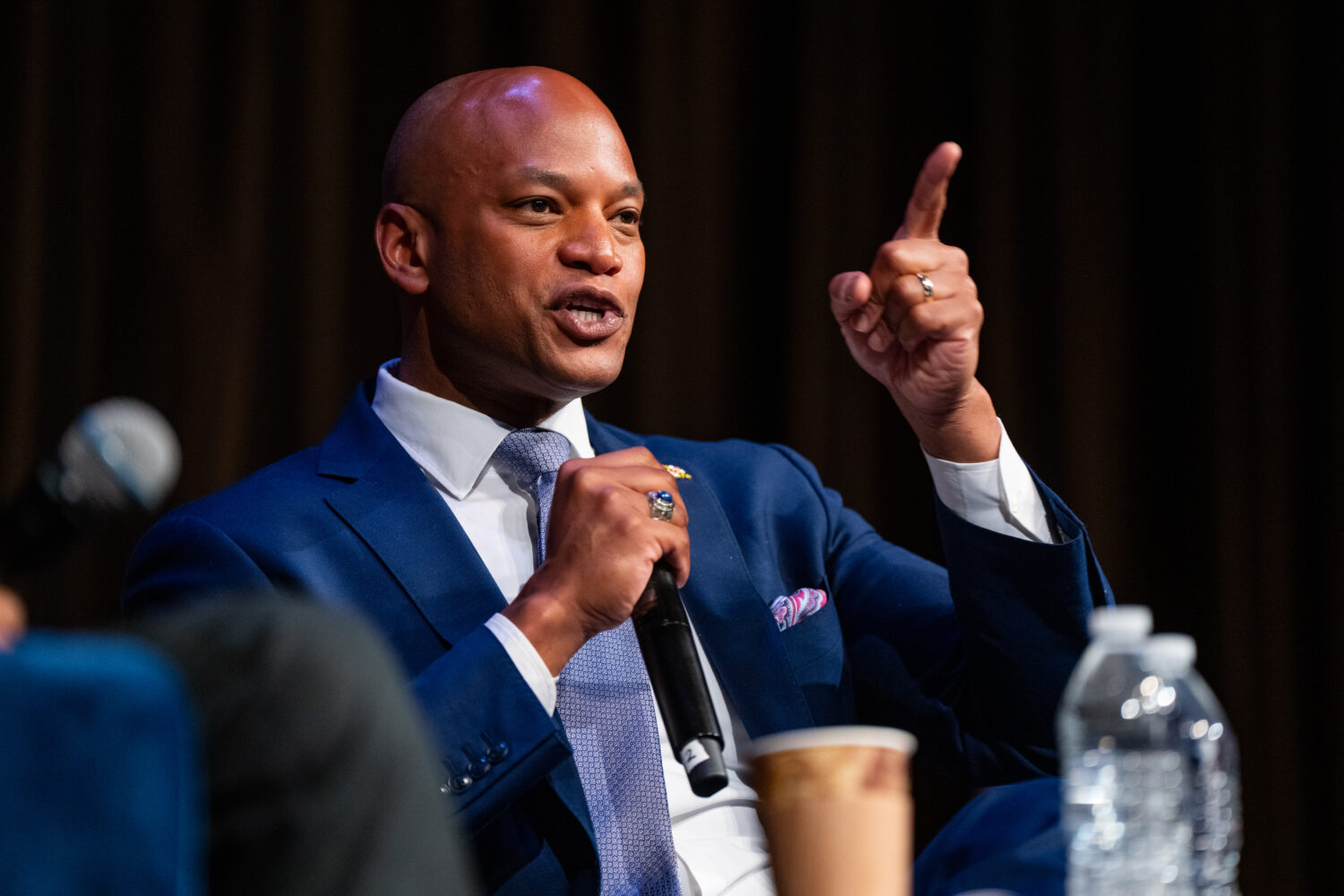 FILE - Wes Moore, governor of Maryland, speaks during the National Action Network (NAN) Convention ...