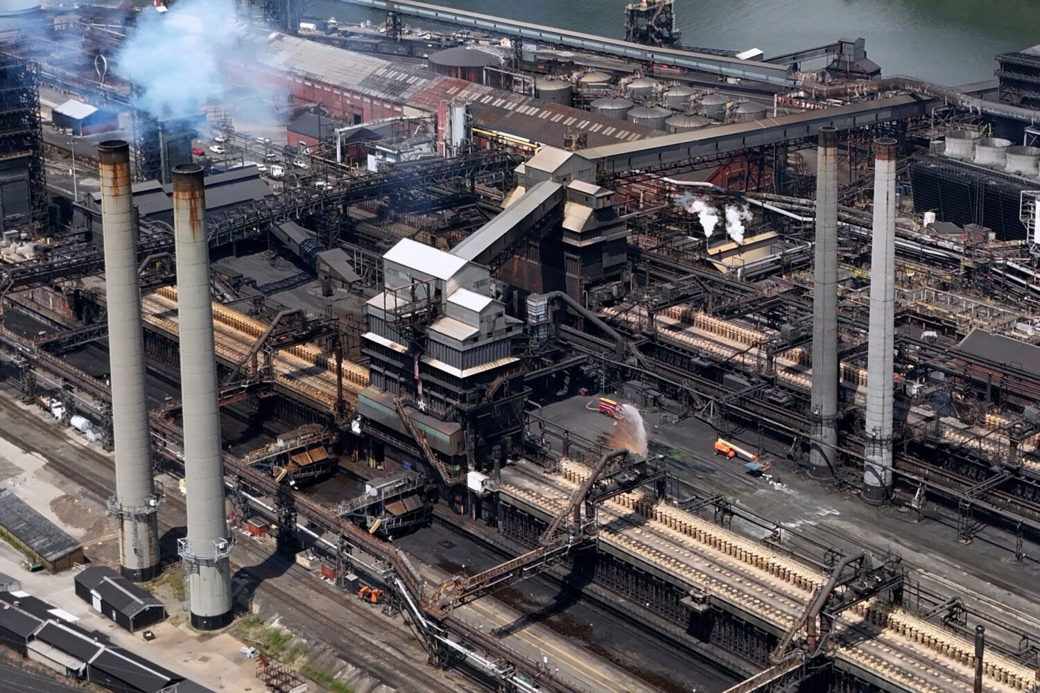FILE - A portion of the Clairton Coke Works, a U.S. Steel plant, is seen Aug. 11, 2025 in Clairton,...