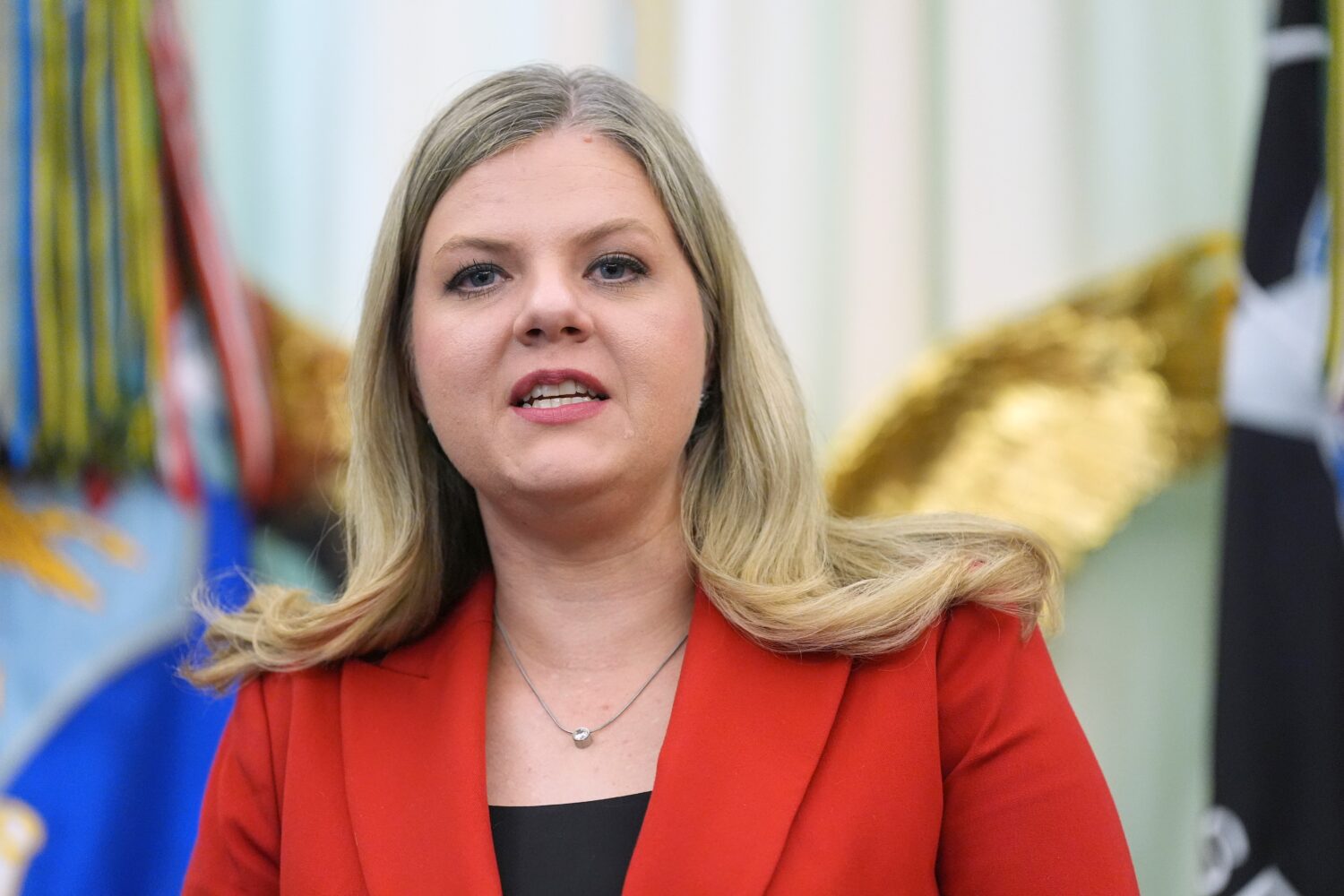 Heidi Overton, deputy director of the White House Domestic Policy Council, speaks during a meeting ...