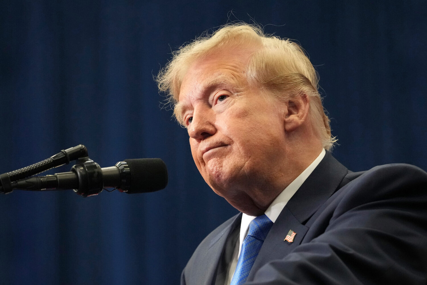 President Donald Trump speaks during an event to present the Congressional Space Medal of Honor to ...