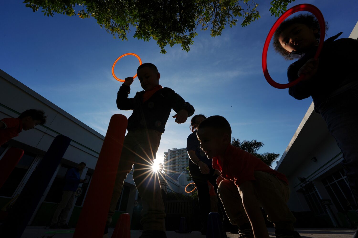 FILE - Children play during aftercare for the Head Start program at Easterseals South Florida, in M...
