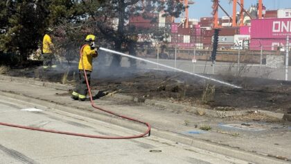 Tacoma brush fire Port of Tacoma...
