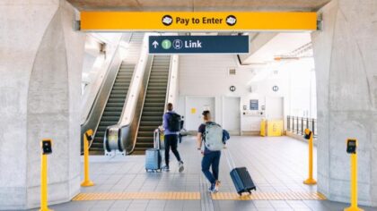 Sound Transit Light Rail Fare Gates...