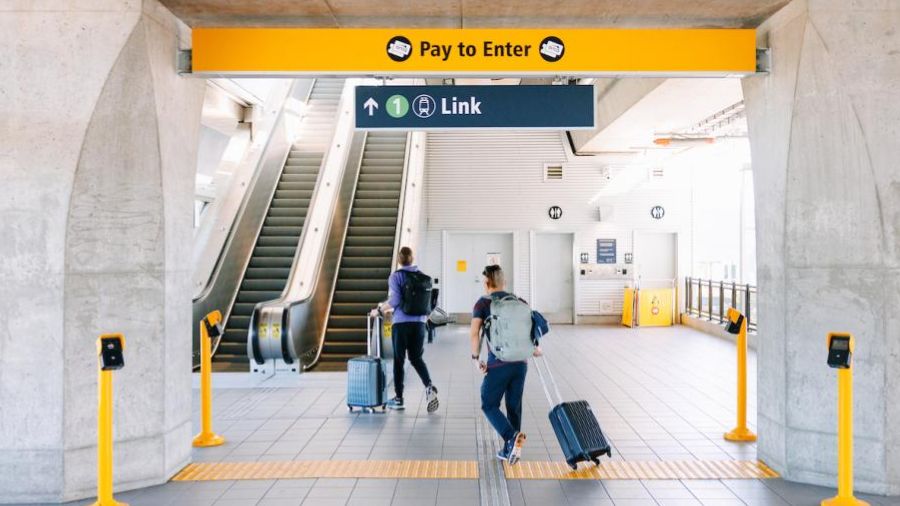 Sound Transit Light Rail Fare Gates...