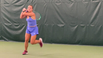 Kristina Liutova faces Zheng Qinwen at the US Open on Monday August 31, 2026....
