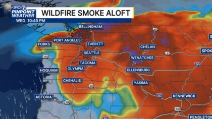 Storms haze seattle fire...