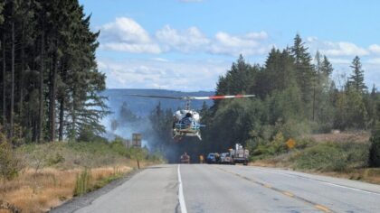brush fire SR 104...