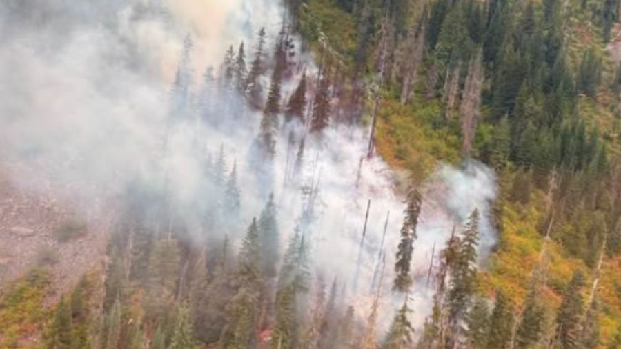 Authorities issued a Level 3, Go Now, evacuation advisory for a new wildfire called the Goat Fire i...