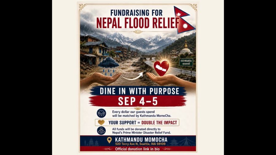 nepal flood victims restaurant...