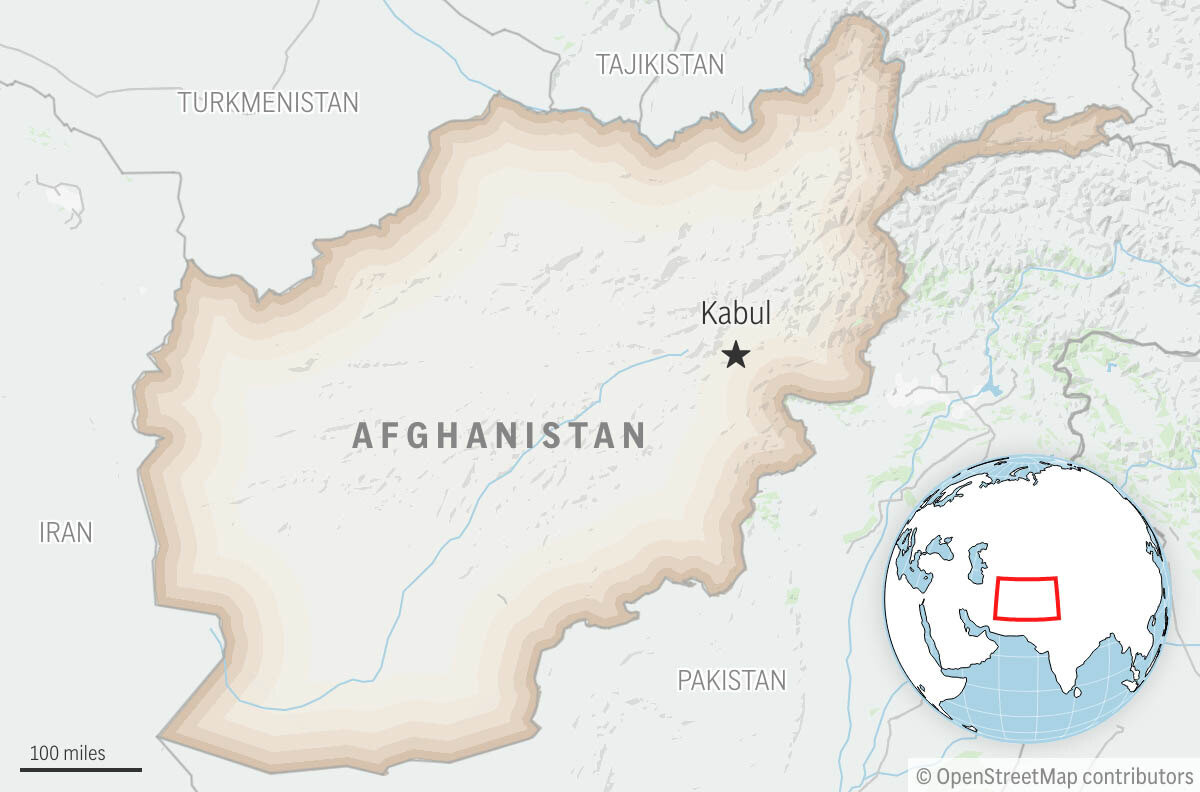 This is a locator map for Afghanistan with its capital, Kabul. (AP Photo)Credit: AP Photo/undefined...