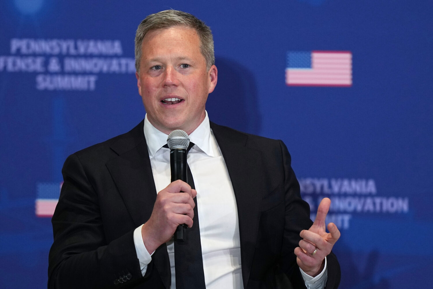 FILE - Army Secretary Dan Driscoll speaks at the United States Army War College in Carlisle, Pa., d...