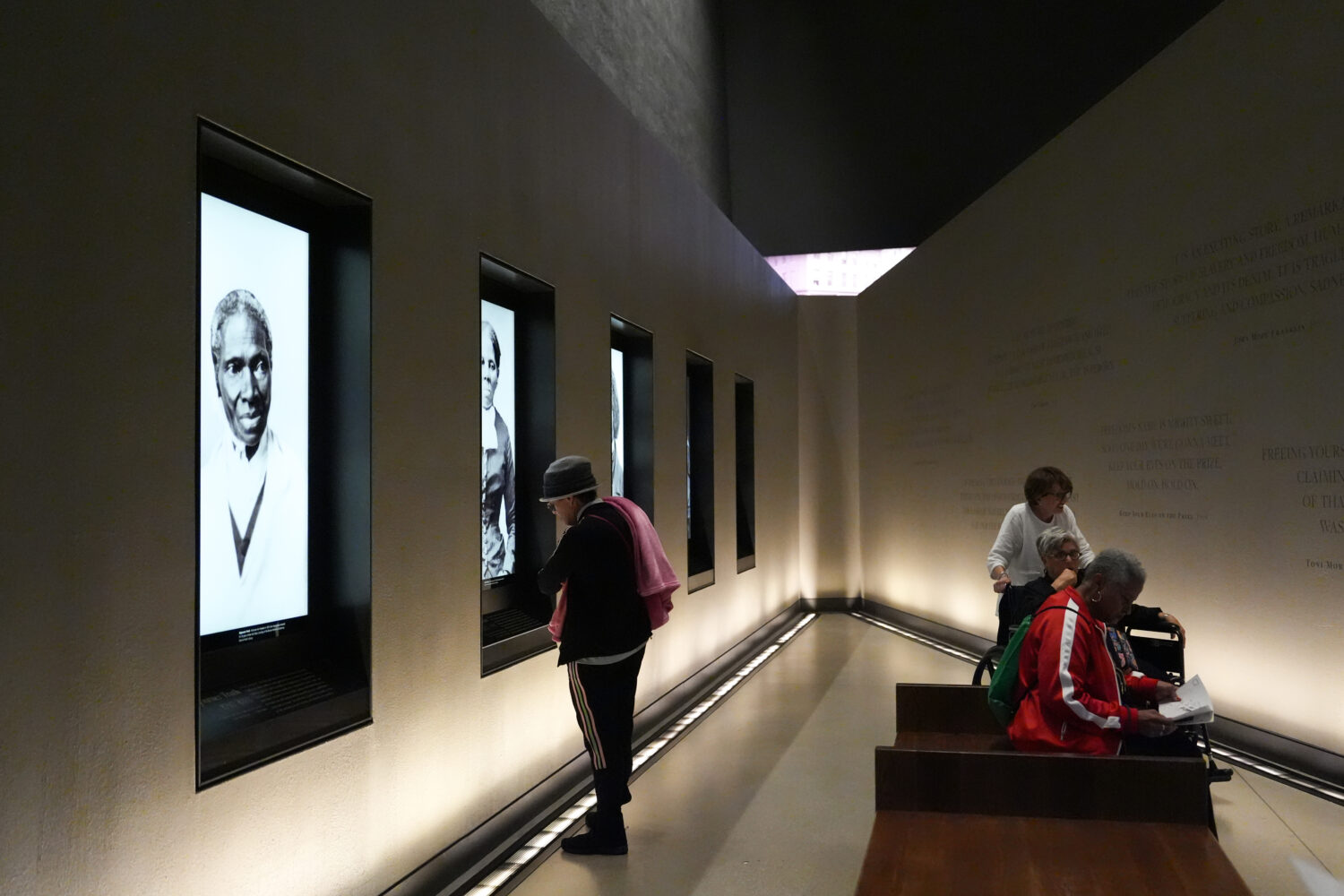People visit the Smithsonian's National Museum of African American History and Culture, Wednesday, ...