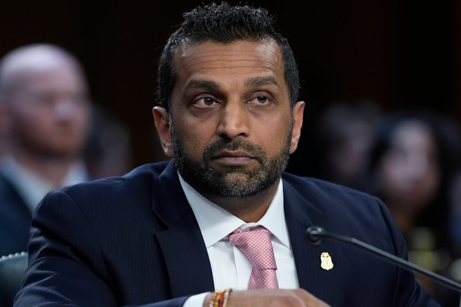 FBI Director Kash Patel testifies during the Senate Judiciary hearing on Oversight of the Federal B...