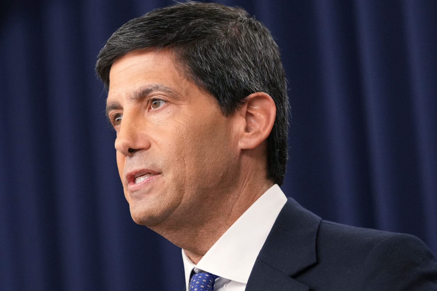 Federal Reserve Board Chairman Kevin Warsh speaks during a news conference at the Federal Reserve i...