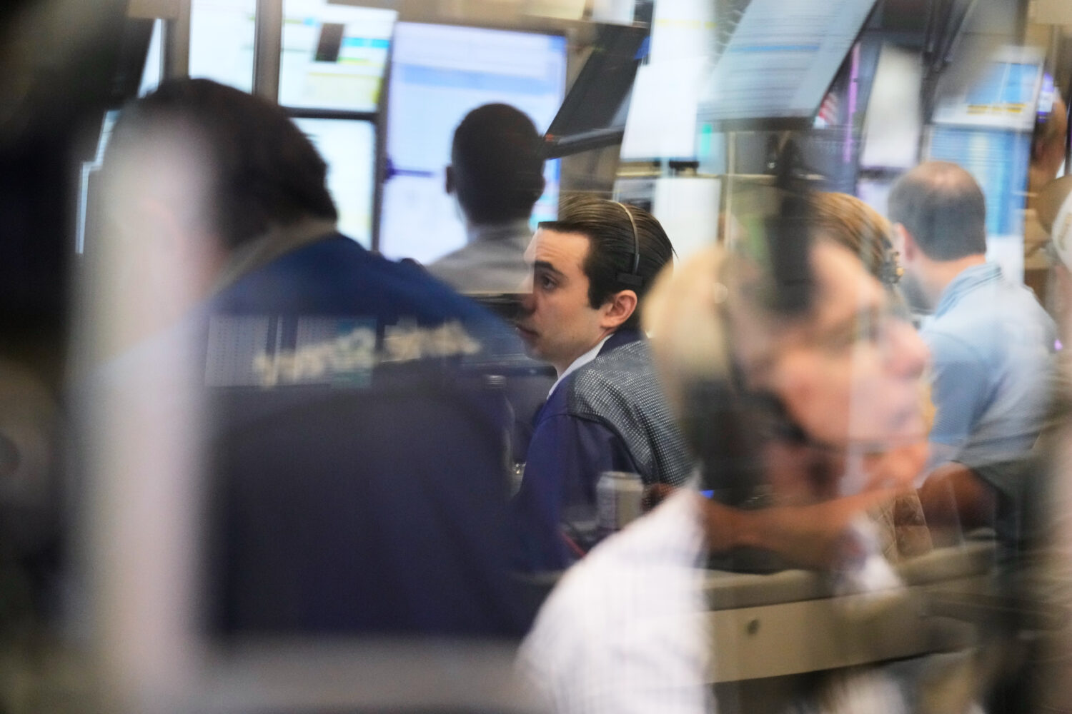 Traders work on the floor at the New York Stock Exchange in New York, Monday, Sept. 14, 2026. (AP P...