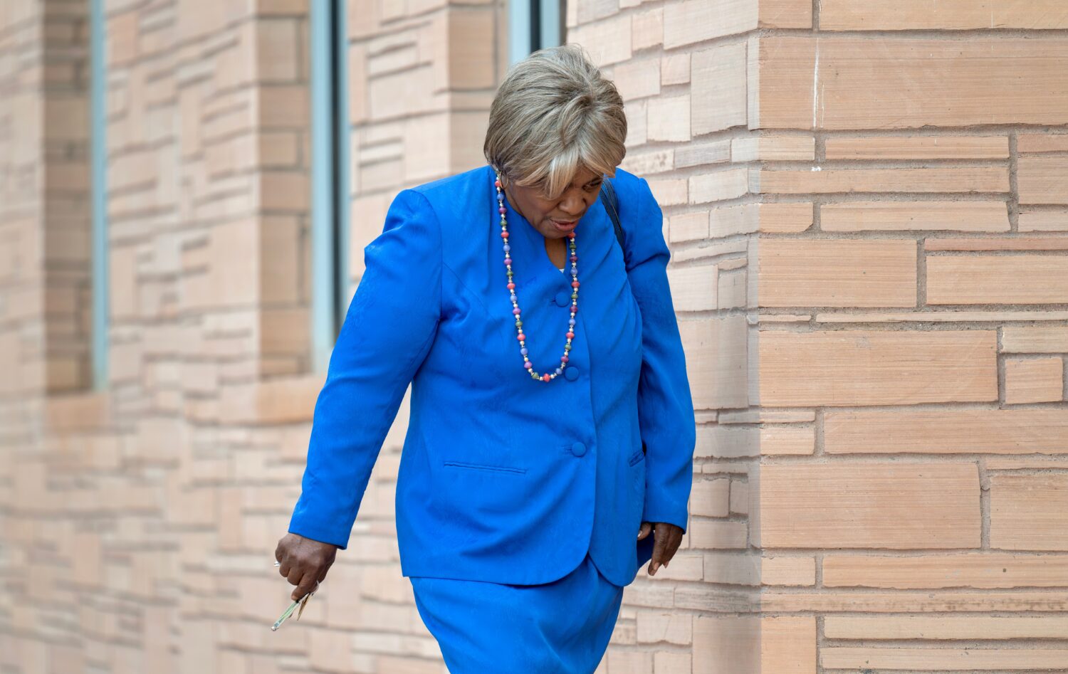Former New Mexico House Majority Leader Sheryl Williams Stapleton walks into the federal courthouse...