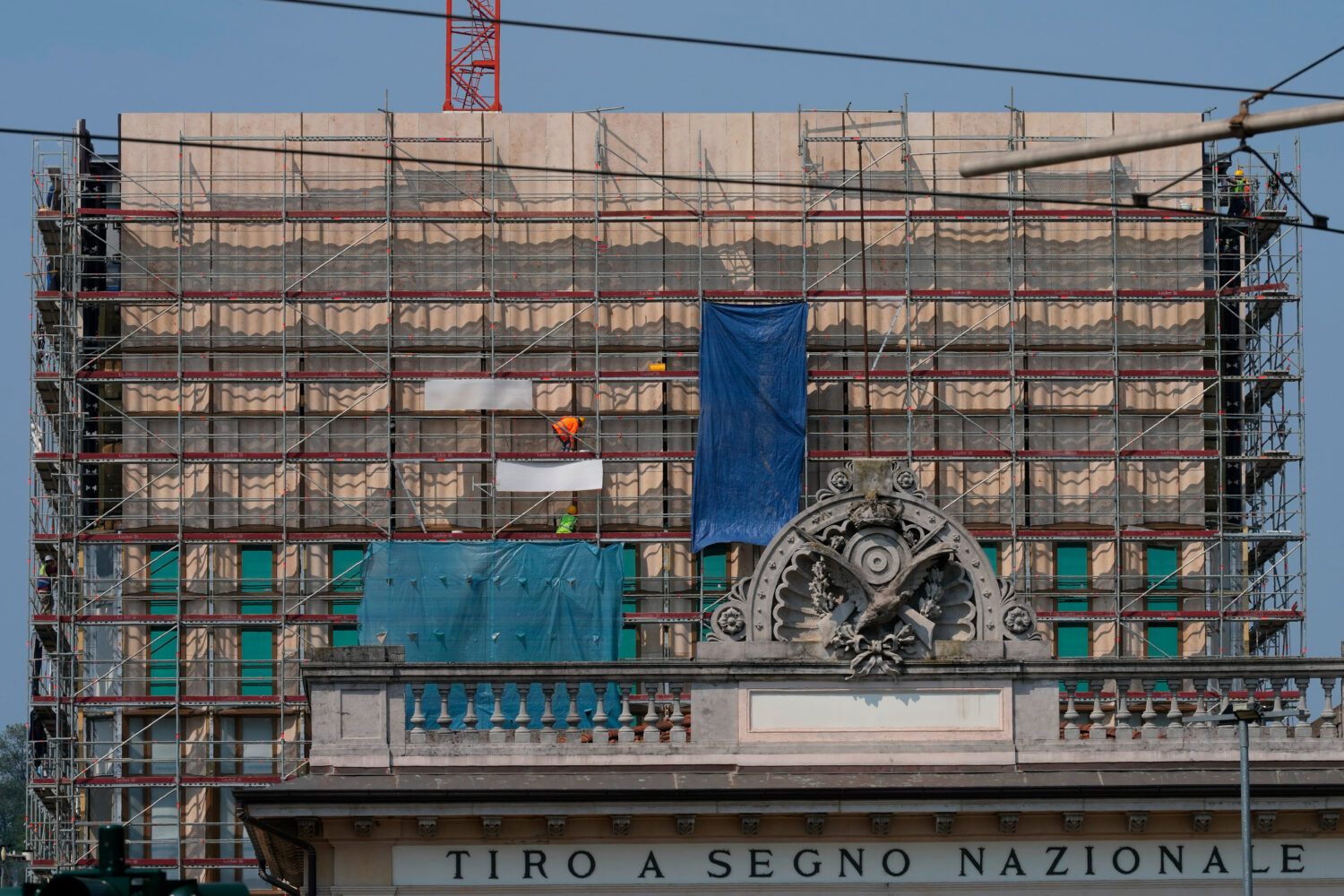 FILE - A view of the construction site of the new U.S. Consulate in Milan, Italy, on June 8, 2026. ...