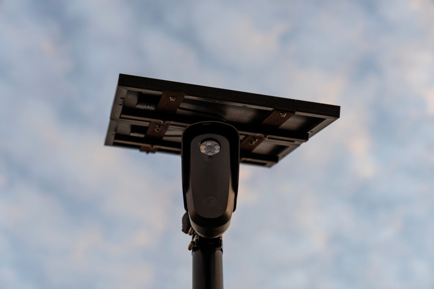 FILE - A Flock Safety license plate reader is seen along a public road, Thursday, Oct. 16, 2025, in...