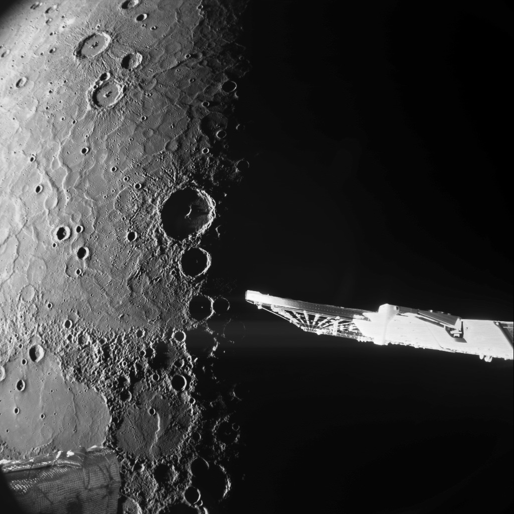 FILE - This undated image provided by the European Space Agency shows close-up photos of Mercury's ...