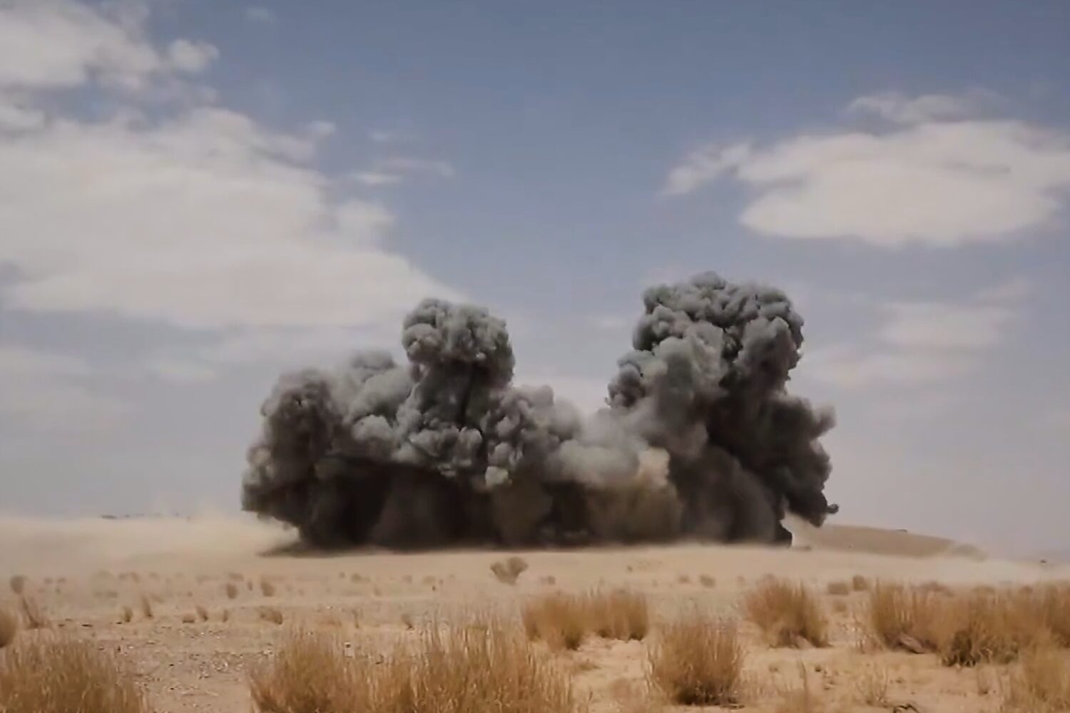This image taken from undated video released by the Ansar Allah Media Office, the media arm of Yeme...