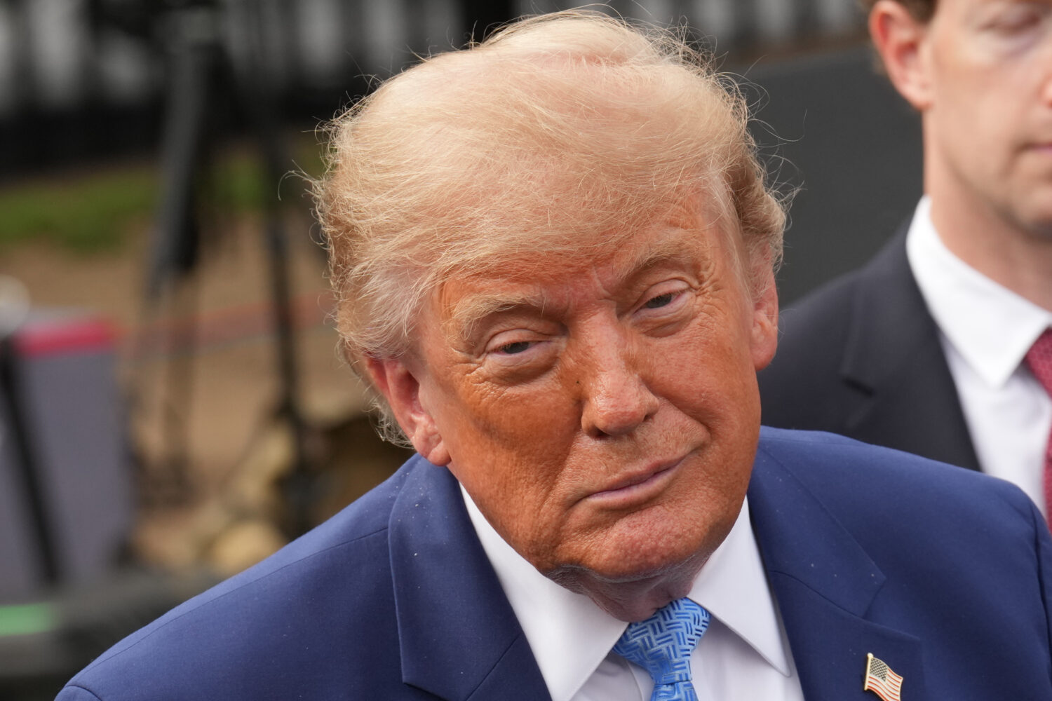 President Donald Trump speaks to reporters at the White House in Washington, Tuesday Sept. 29, 2026...