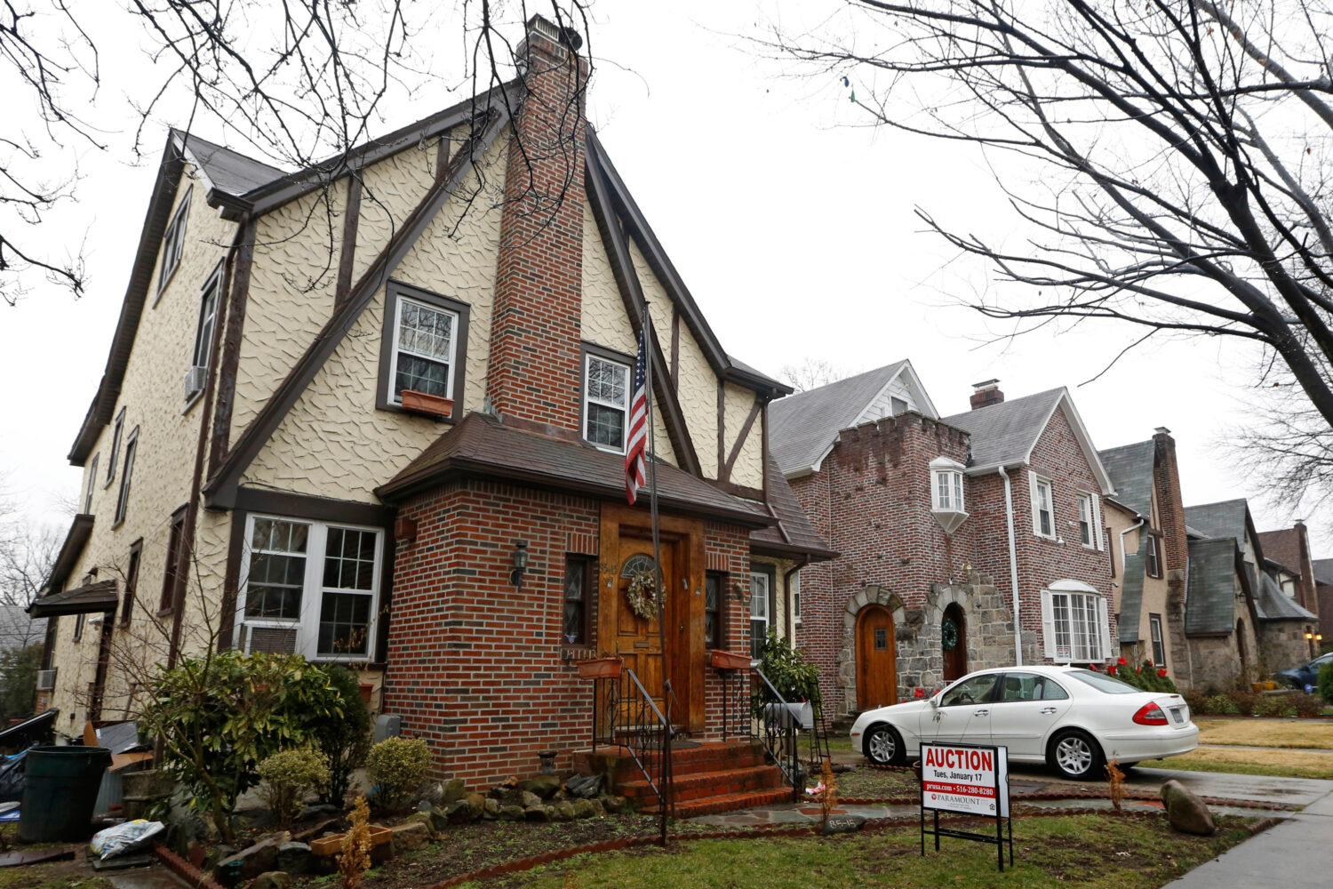 FILE - The boyhood home of President-elect Donald Trump is seen on Jan. 17, 2017, in New York. (AP ...