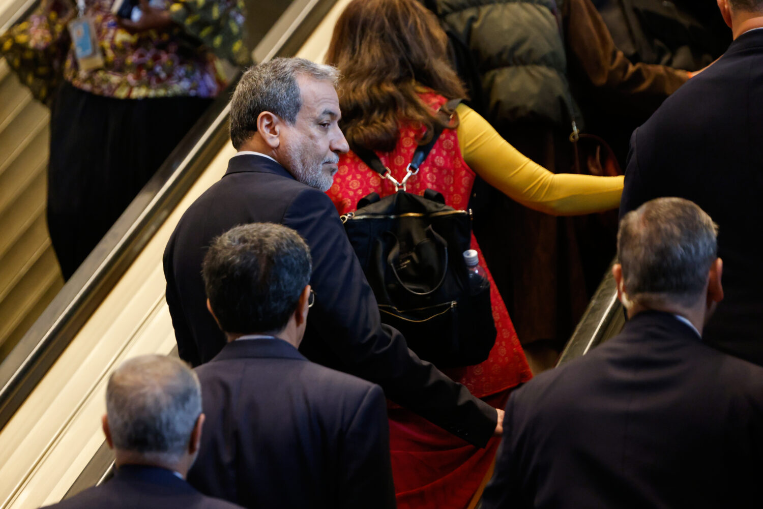 Iran's Foreign Minister Abbas Araghchi arrives ahead of the 81st session of the United Nations Gene...
