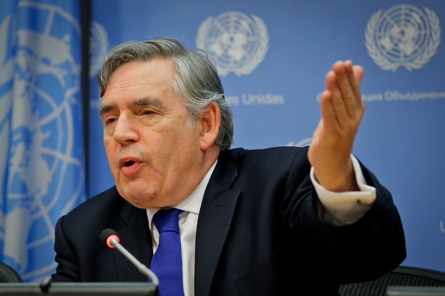 FILE - Gordon Brown, United Nations Special Envoy for Global Education and former Prime Minister of...