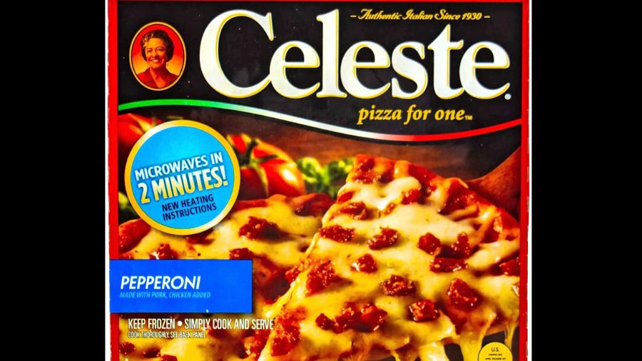 mama celeste frozen pizza...