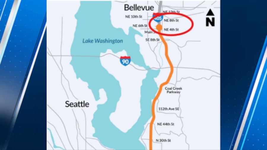 bellevue I-405 closures...