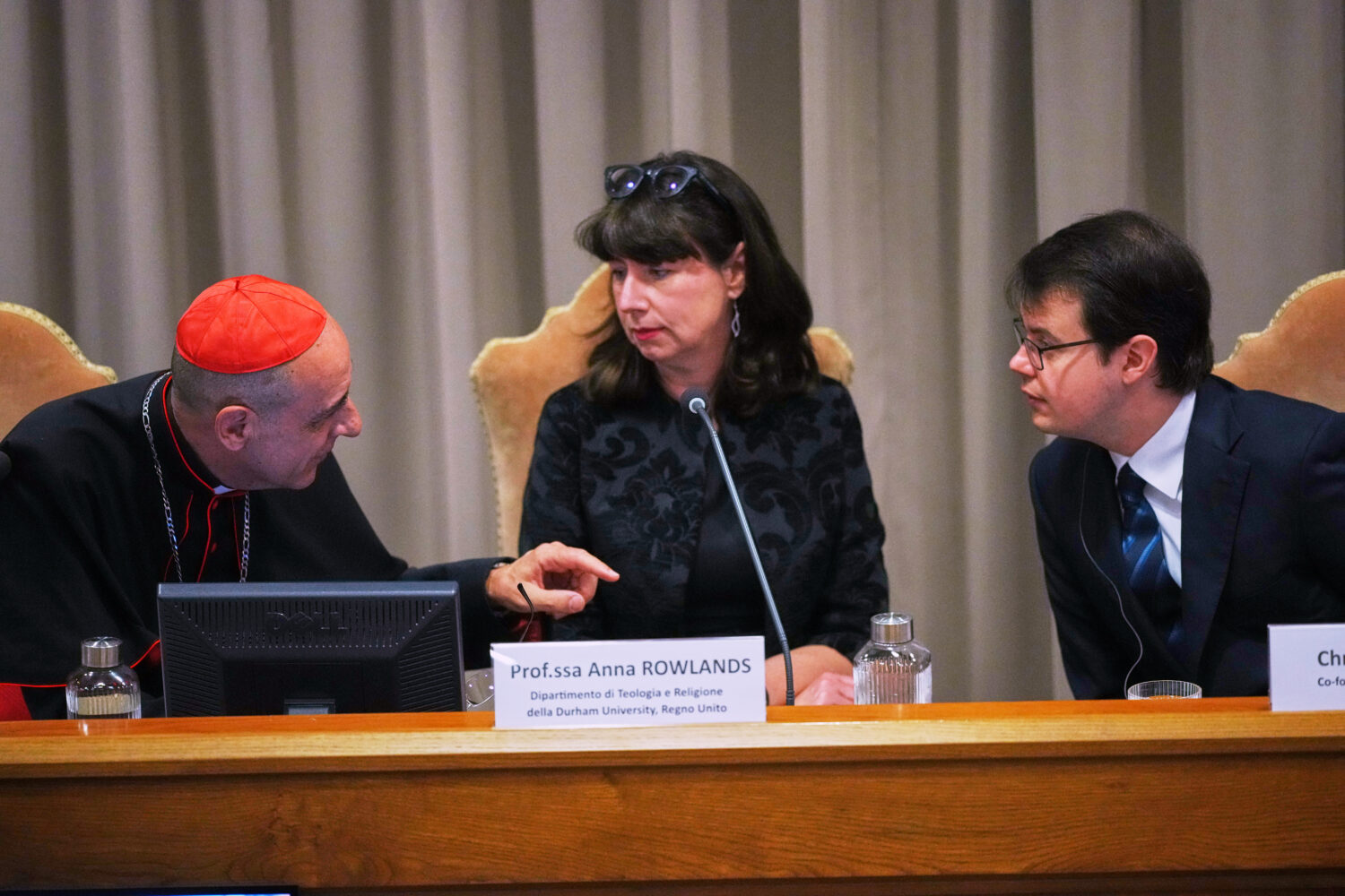 FILE - From left, Cardinal Víctor Manuel Fernández, prefect of the Dicastery for the Doctrine of ...