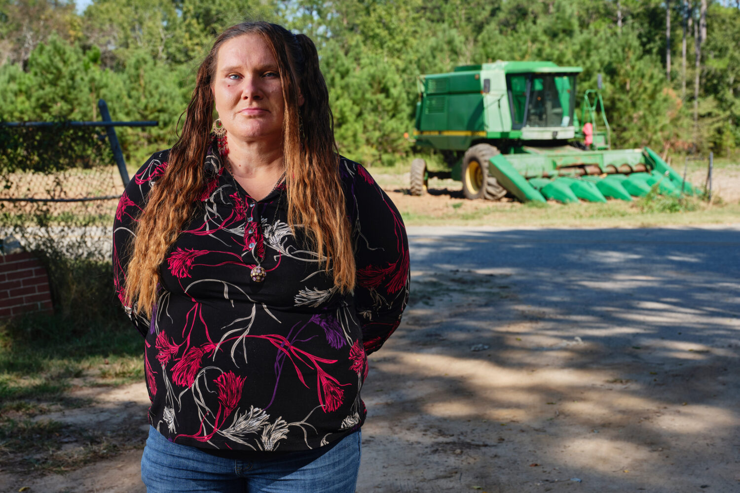 In this image provided by Matt Odom, Laura Leigh Taylor, a farmer in Georgia who says she regrets v...