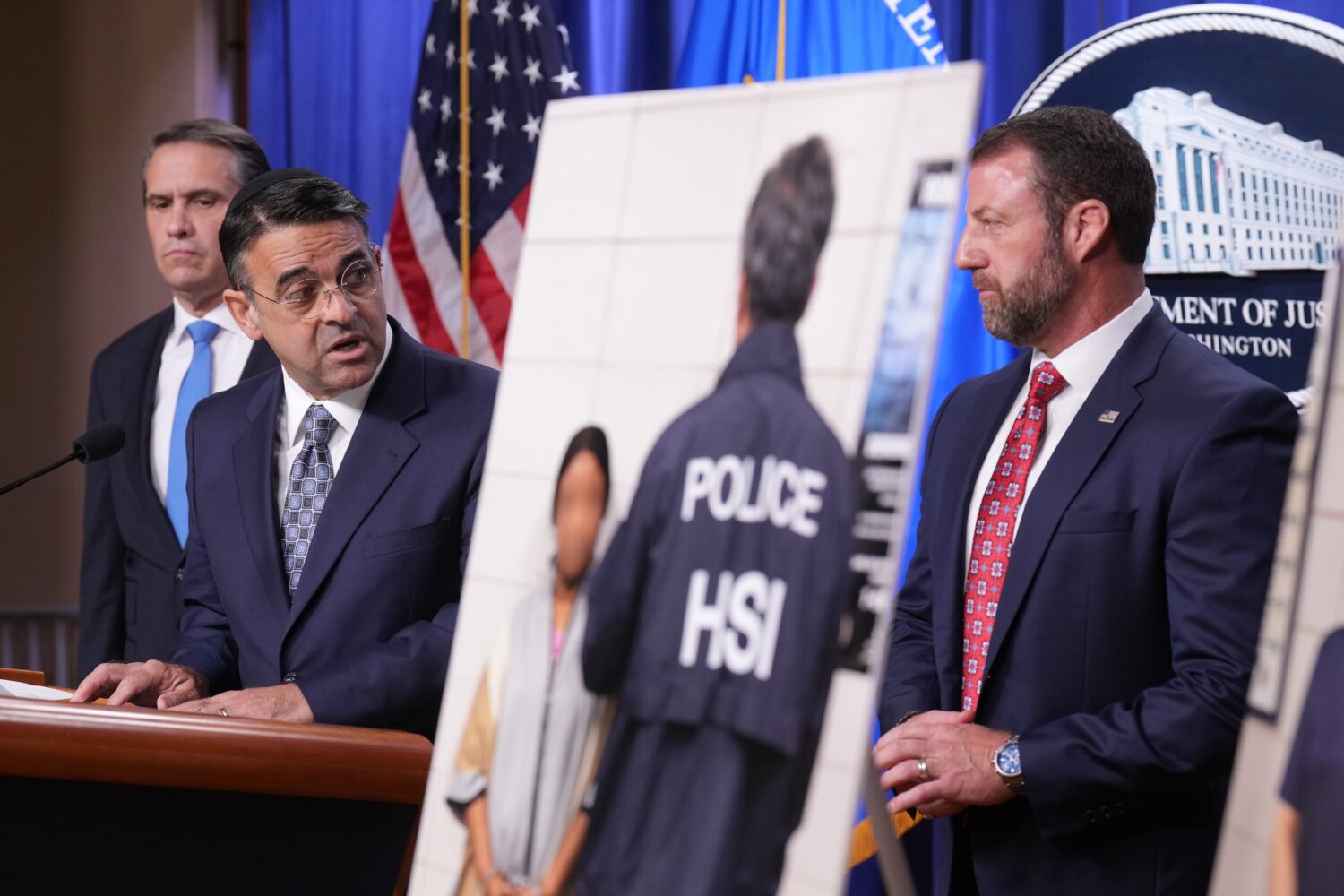 Daniel Rosen, U.S. Attorney for the District of Minnesota, speaks during a news conference at the D...