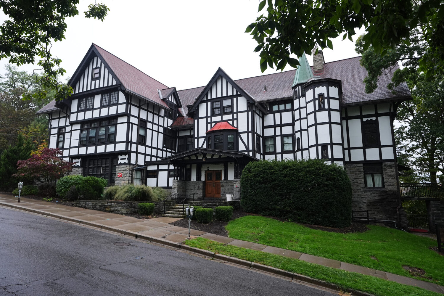 Shown is the the Chi Phi fraternity house at Cornell University in Ithaca, N.Y., Thursday, Oct. 1, ...
