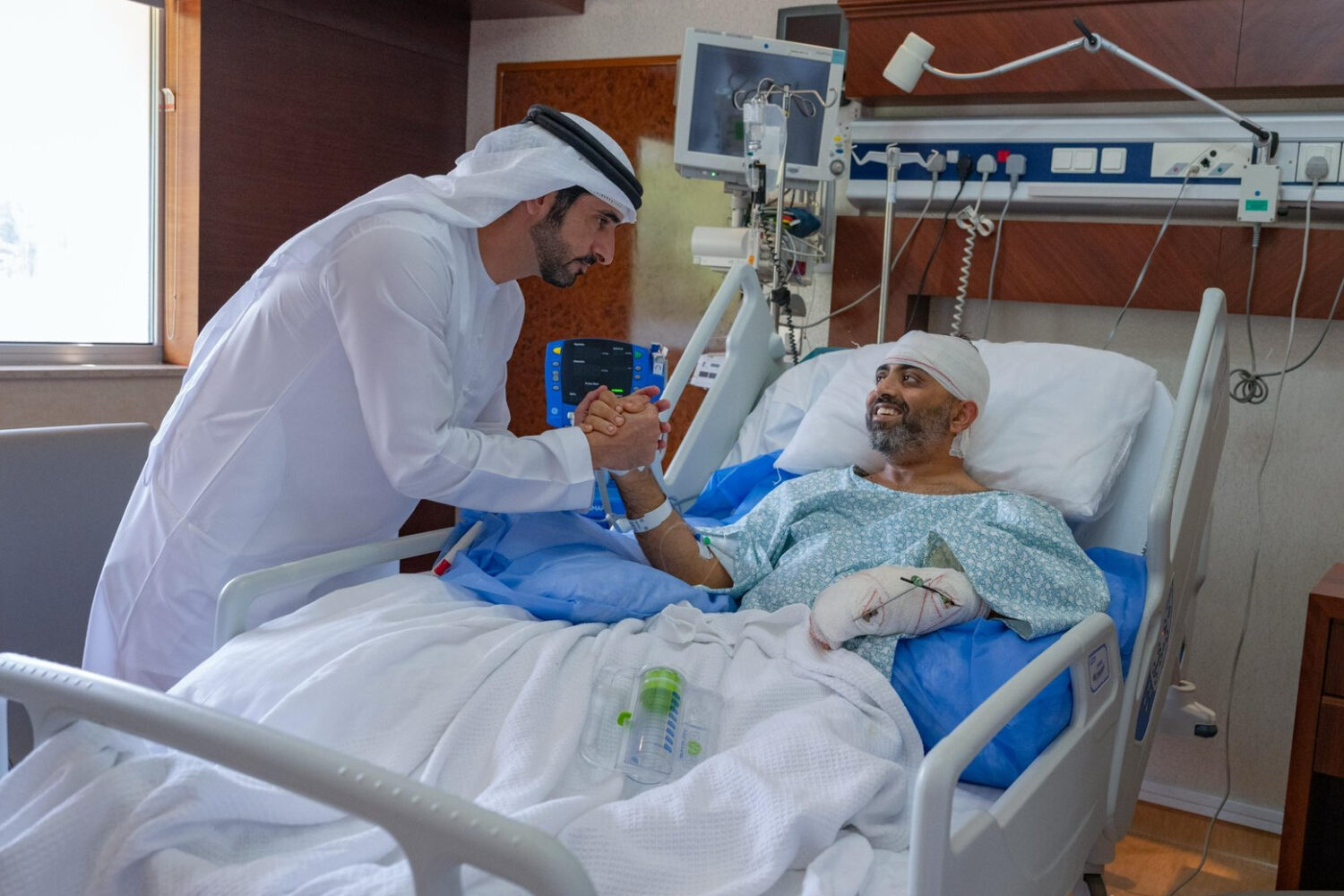 In this photo provided by the Government of Dubai Media Office, Dubai Crown Prince Sheikh Hamdan bi...