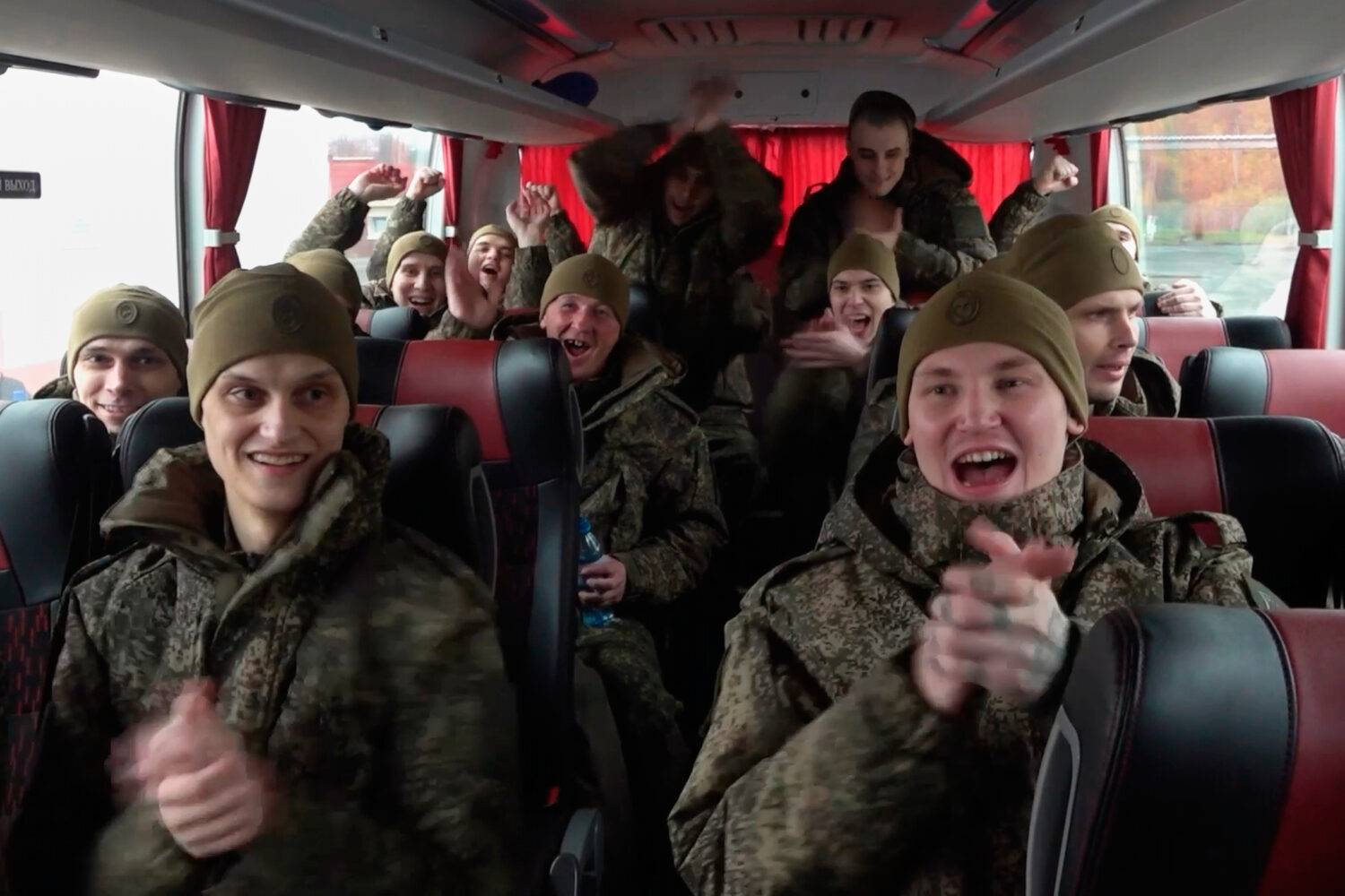 In this image taken from video provided by Russian Defense Ministry Press Service, Russian servicem...