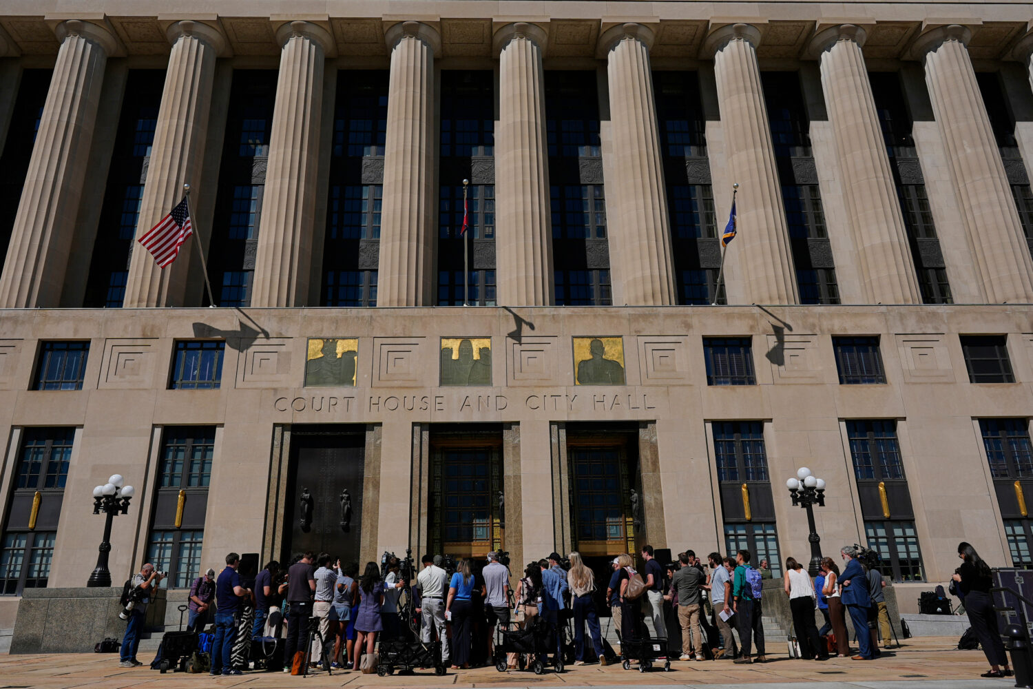 Attorneys for Christa Pike hold a news conference after a judge ruled the Tennessee Department of C...