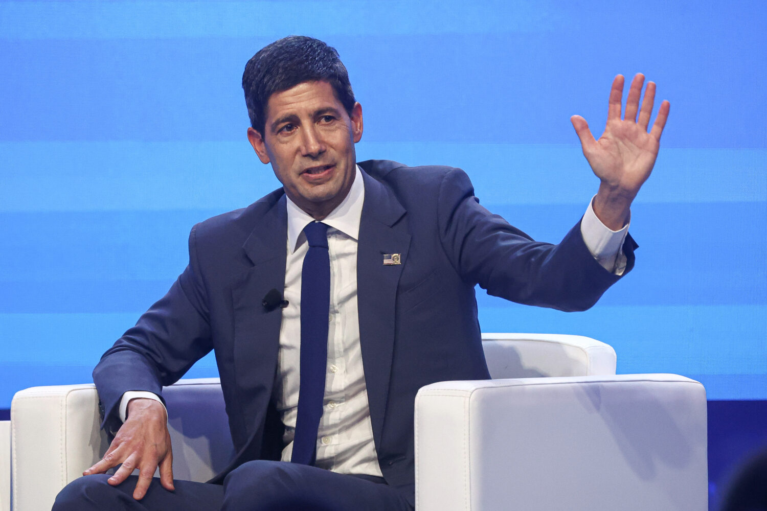 U.S. Federal Reserve Chairman Kevin Warsh speaks during the annual meetings of the International Mo...