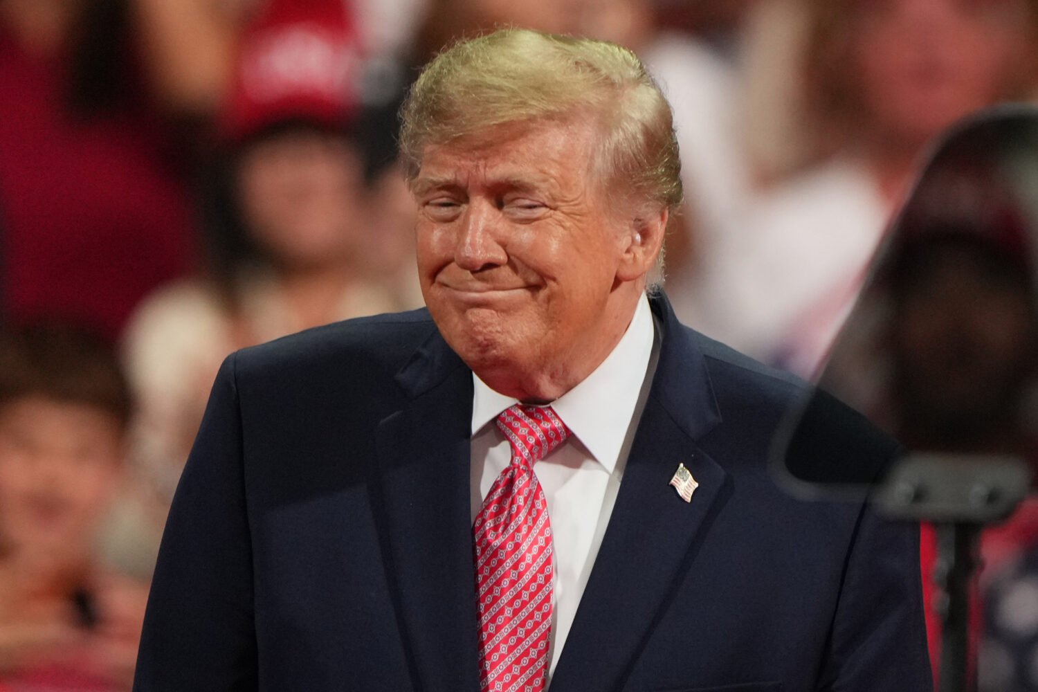 President Donald Trump arrives at a campaign rally at Heartland Credit Union Arena, Monday, Oct. 19...