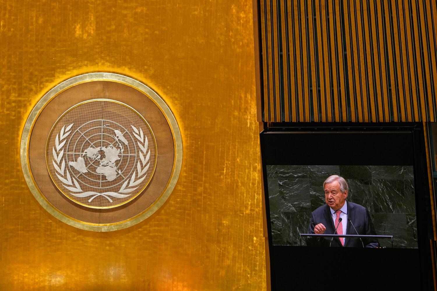 United Nations Secretary-General Antonio Guterres speaks during the 81st session of the United Nati...