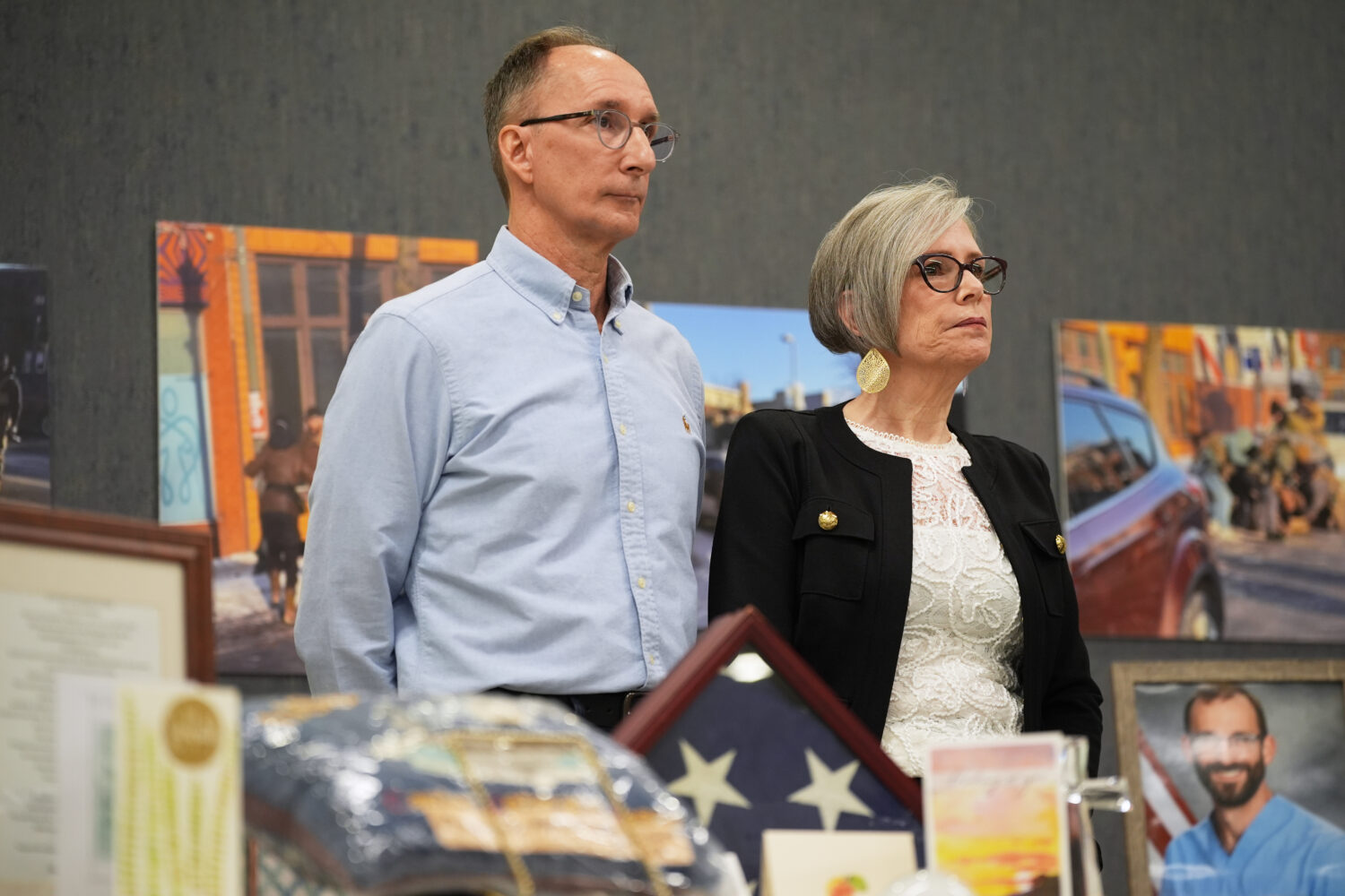 Michael Pretti and Susan Pretti, parents of Alex Pretti, who was killed by federal immigration agen...